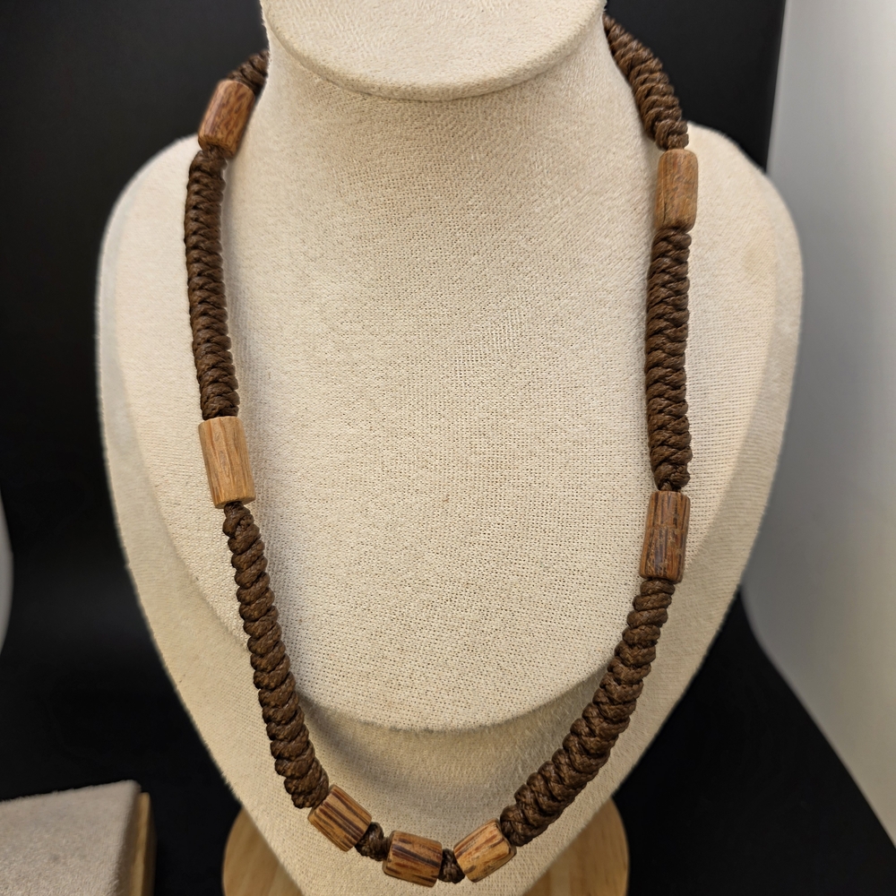 Paparazzi Brown Rope and Wood Bead Necklace